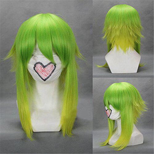 渐变绿色假发VOCALOID V家GUMI山茶花 260A 动漫假发头套cos wigs