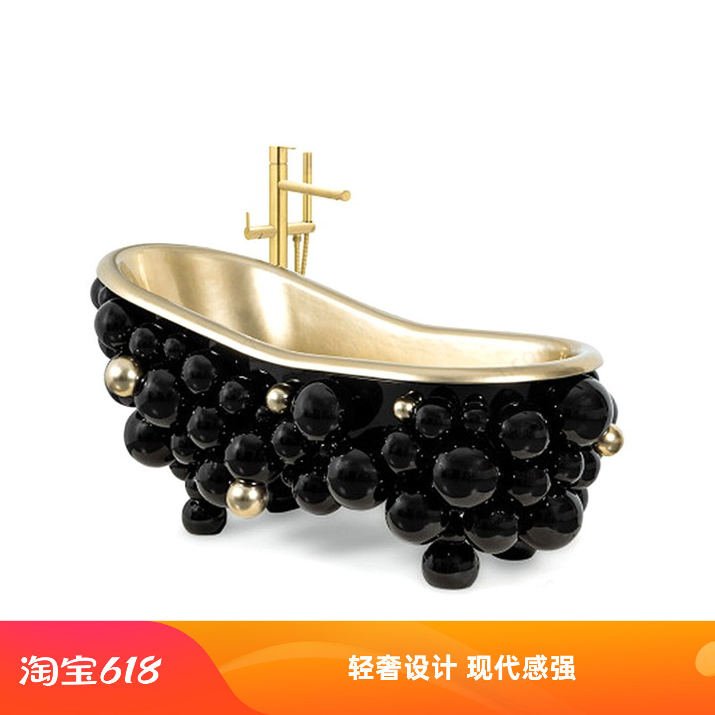 ZYCY不锈钢泡泡球独立式浴缸轻奢