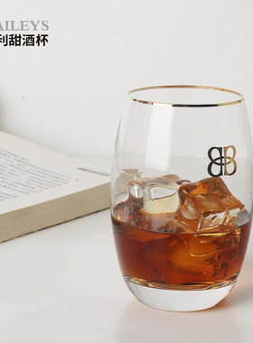 BAILEYS百利甜酒杯 金边甜品杯威士忌酒杯清酒酒杯洋酒杯蛋形酒杯