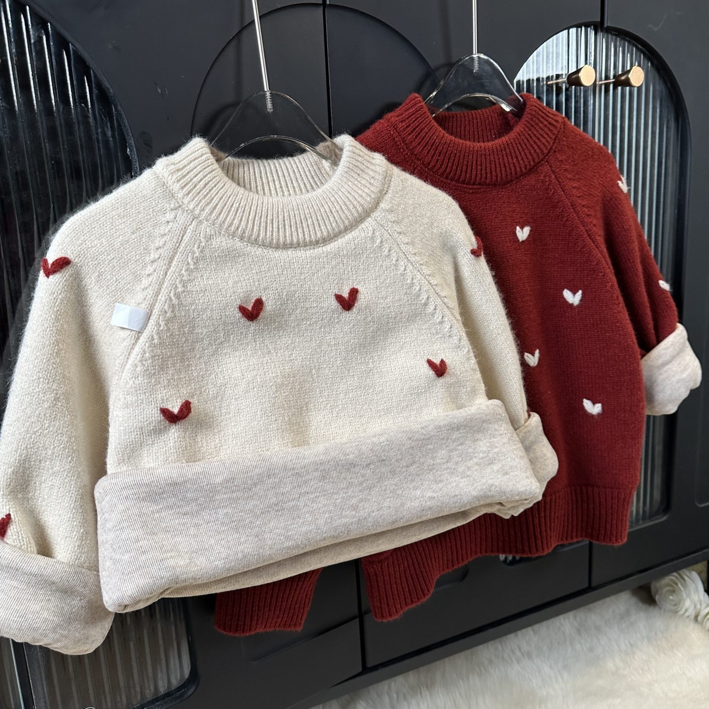 女童德绒毛衣加厚秋冬保暖