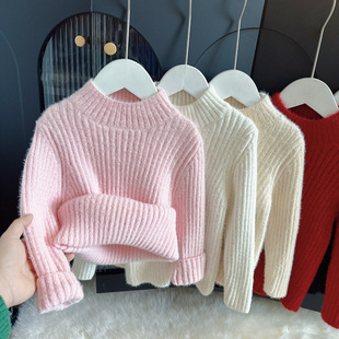 宝宝毛衣高弹加厚2026冬新款儿童毛衣不起球男童女童雪尼尔毛线衣