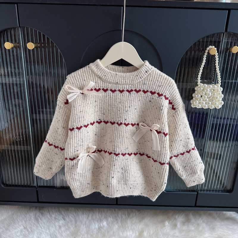 冬季女童德绒加厚毛衣