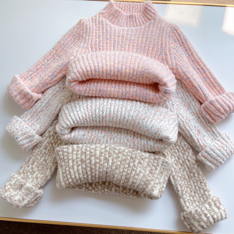 秋冬儿童不起球毛衣软糯加厚高弹