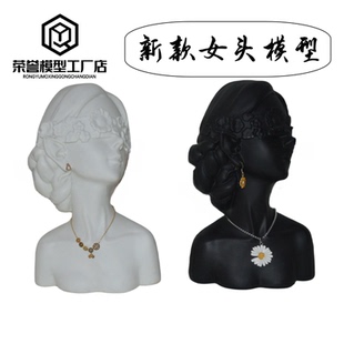 新款婚纱头模型女士带帽子模特头饰品展示模 PVC塑料假头