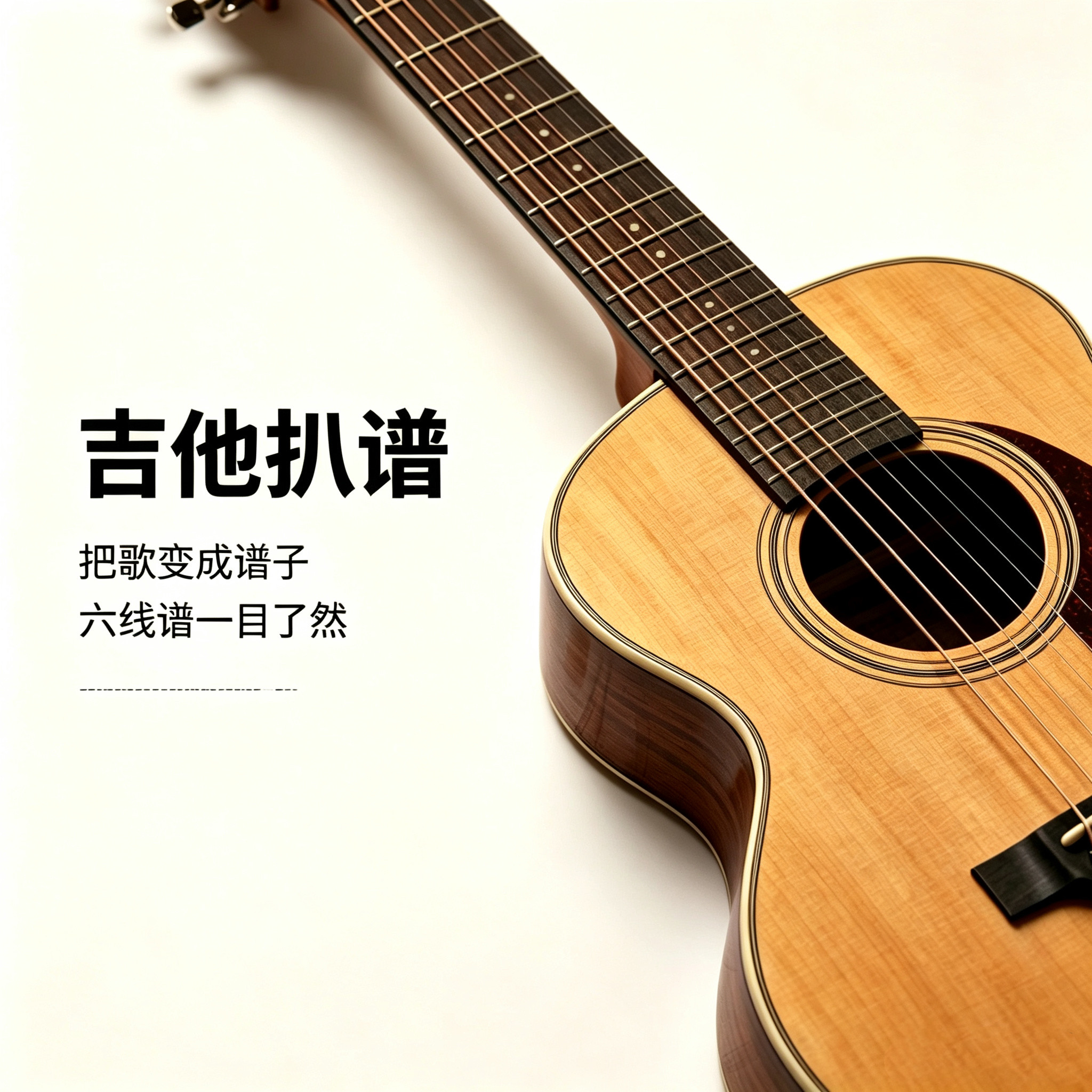 吉他扒谱打谱六线谱和弦谱定制