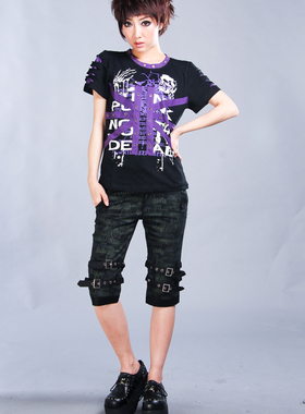 GLP 朋克风 街头日系扣带装饰休闲裤 71235