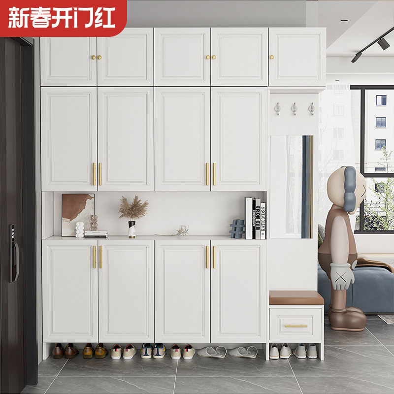 鞋柜家用门口玄关柜衣帽柜一体
