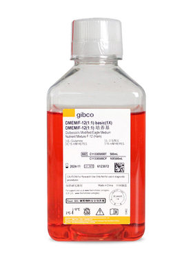 Gibco C11330500BT  DMEM/F-12培养基(含L-谷氨酰胺,HEPES) 500ml
