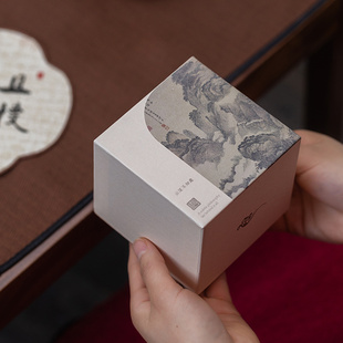 礼物瓷器陶瓷文玩古董建盏银壶茶杯高档包装纸盒空盒