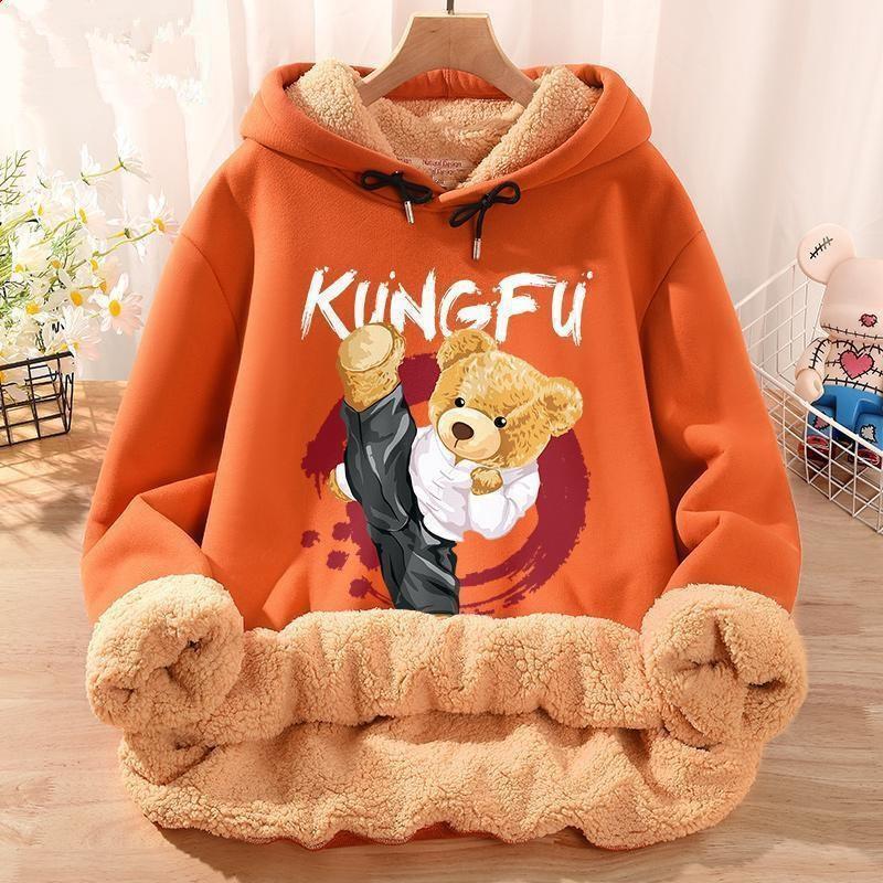 冬季卫衣男加绒加厚国潮宽松大码