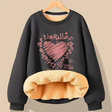 2025潮流情侣卫衣男款冬季加绒加厚宽松休闲羊羔绒无帽上衣服1/2