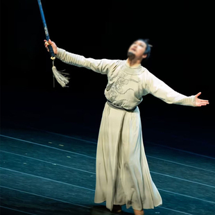 李白古典舞演出服饰唐朝诗人妆造中国风演出服武侠套装 文人