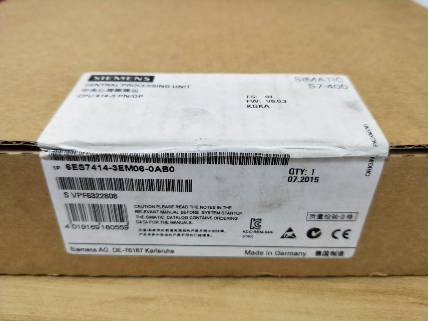 全新 6ES7414-3EM06-0AB0  可开13%专票  现货CPU414-3 PN/DP