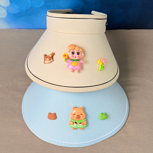 创意空顶防晒帽可折叠夏季专用遮阳帽骑行外出防紫外线无痕太阳帽