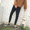 2019 new pattern summer Thin section trousers Nine points Self cultivation Korean Edition Casual pants Trend motion Feet Men's trousers
