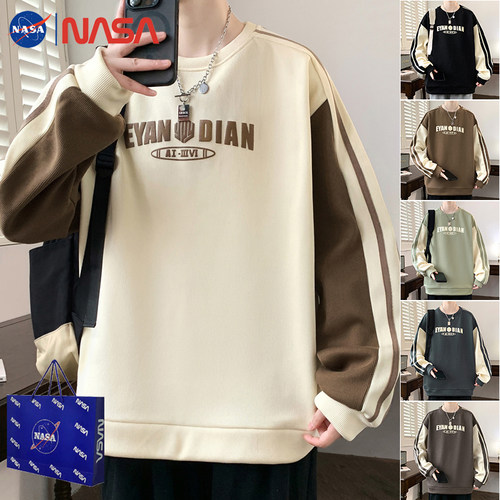 NASA春秋大码体恤休闲潮男卫衣男