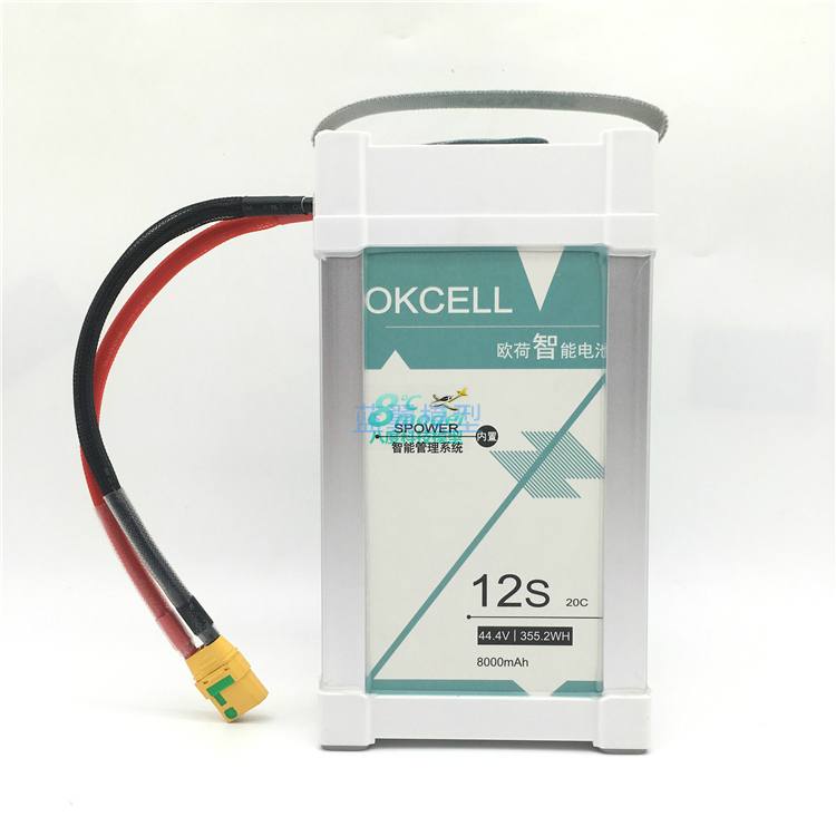 OKCELL 12s 8000mah智能锂电池用于EFT G06 6kg农用植保无人机