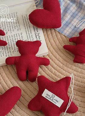 贝影 25年新款圣诞挂件立体充棉节日圣诞树装饰布艺配饰小熊星星