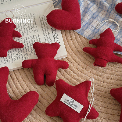 贝影 25年新款圣诞挂件立体充棉节日圣诞树装饰布艺配饰小熊星星