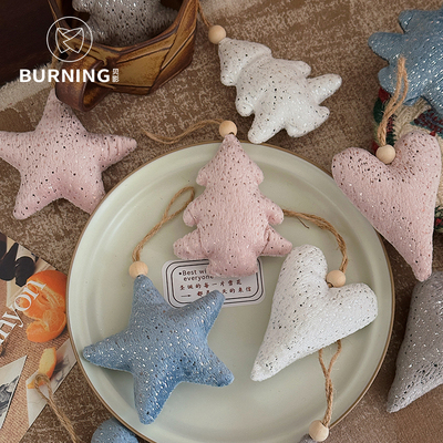 贝影圣诞丝绒布艺挂件装饰配件