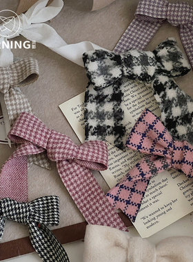 贝影 圣诞千鸟格织带蝴蝶结绑带礼盒圣诞树装饰加厚丝带手工diy