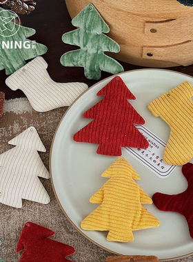 贝影 圣诞主题配件圣诞树袜子圣诞树挂件手工diy车挂配饰花艺装饰