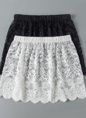 蕾丝小屁帘下摆冬季半身裙卫衣打底遮屁股臀神器叠穿内毛衣裙罩女