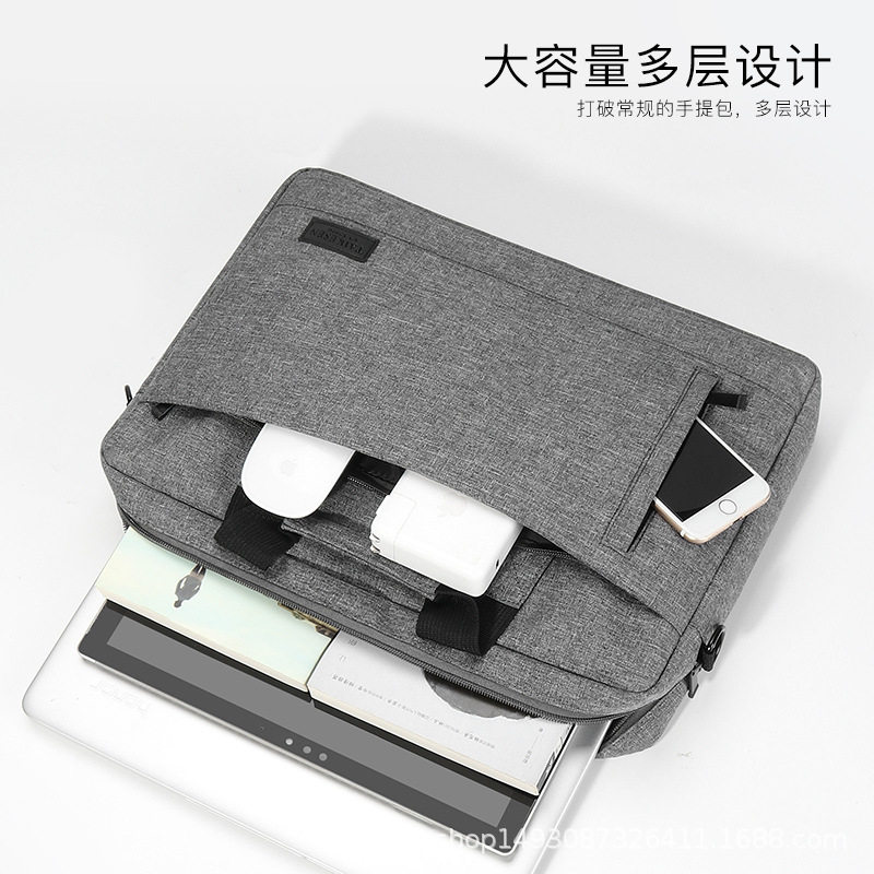 手提电脑包15.6寸适用惠普暗影精灵6华硕联想r7000拯救者y7000p笔记本17.3男戴尔斜挎14游戏本防震防摔内胆包