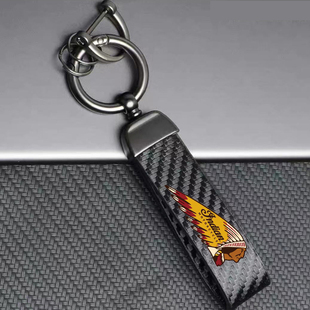 适用于印第安侦察兵摩托车改装件复古个性皮革钥匙挂扣钥匙带