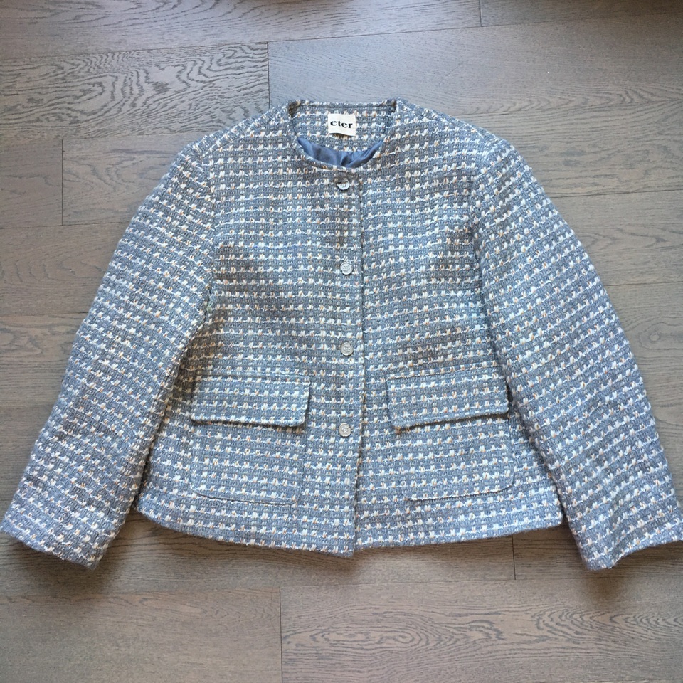 60羊毛混纺 经典气质粗花呢编织毛呢小香风短外套 优雅质感知性