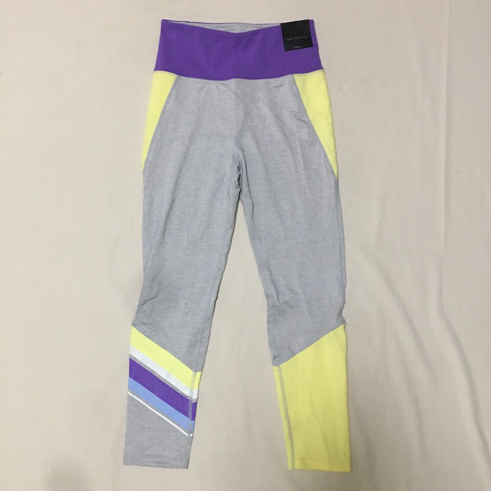 外贸原单 原创设计感彩色撞色运动健身瑜伽裤legging紧身 小码