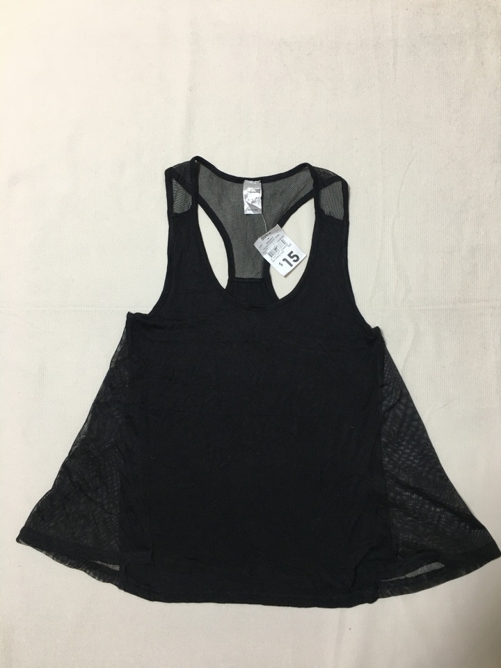 外贸原单 Girl*xpress莫代尔+网纱黑色蓝色灰色工字背心 休闲百搭