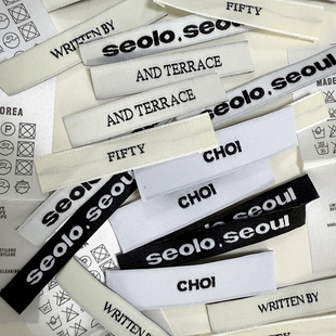 韩国布标领标现货韩版 包邮 MADE KOREA标签唛头水洗标 CHOI新款