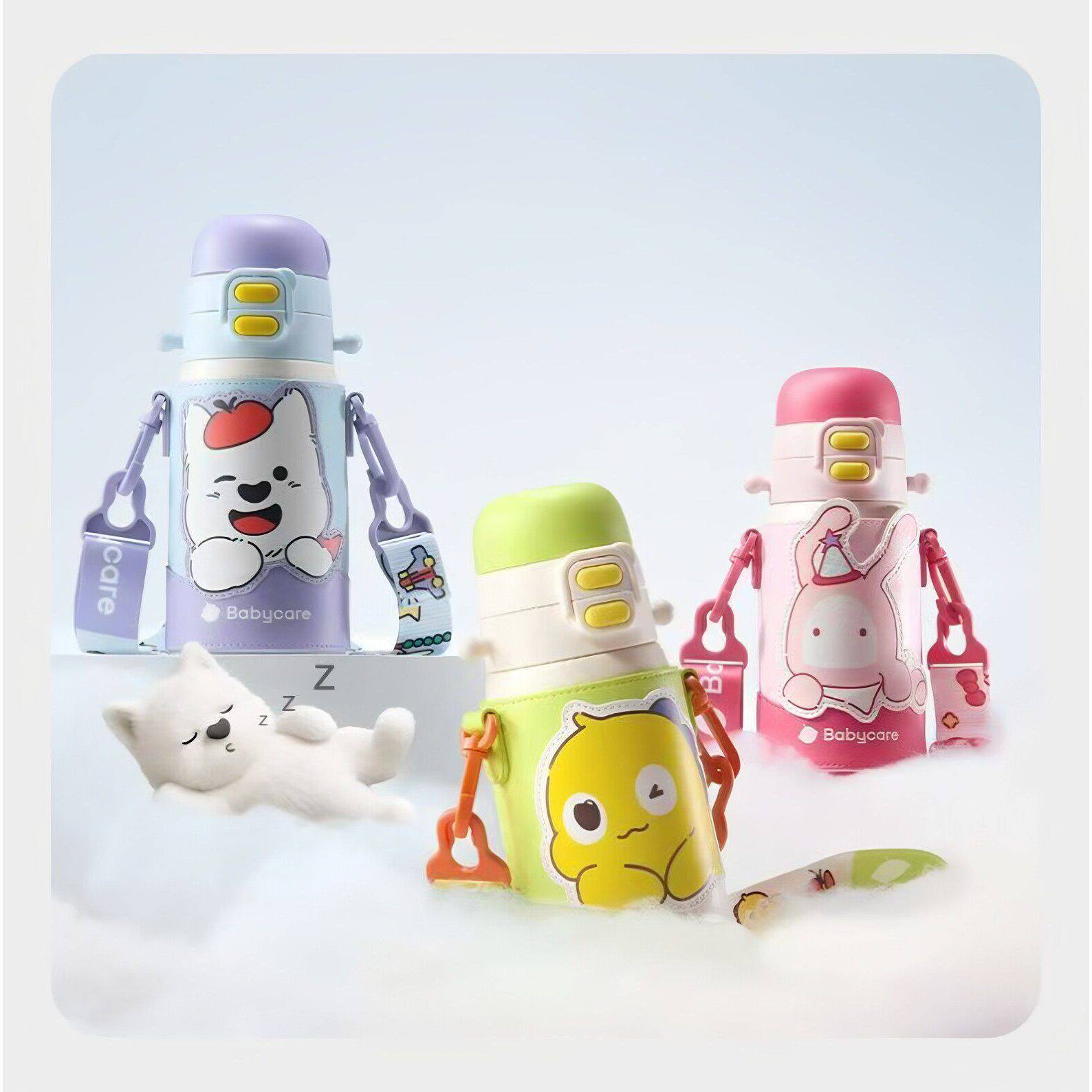 babycare免换盖儿童三合一保温杯婴幼儿吸管直饮幼儿园外出水壶