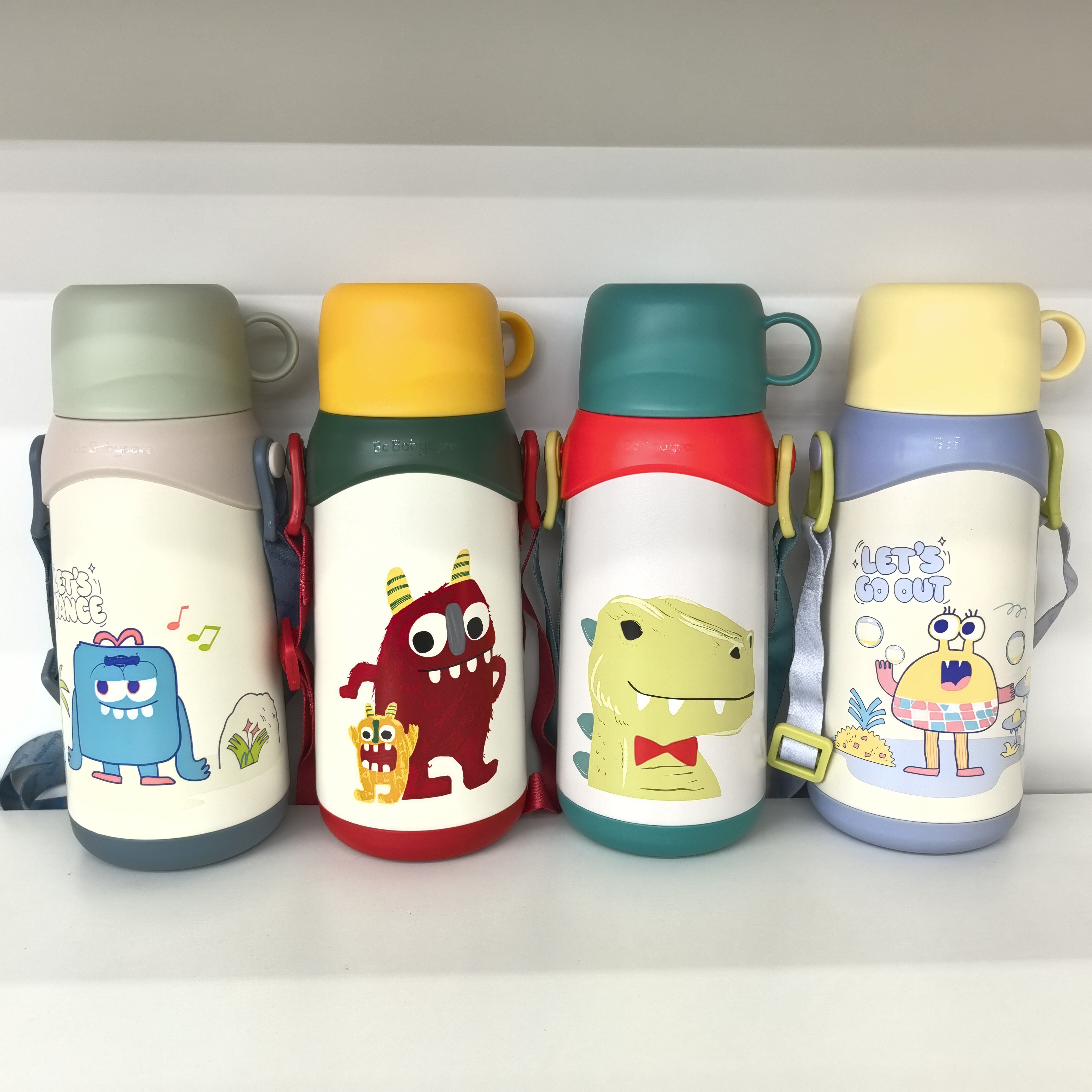 [清仓处理]babycare儿童保温水杯学饮杯恐龙外出上学水壶男孩女孩