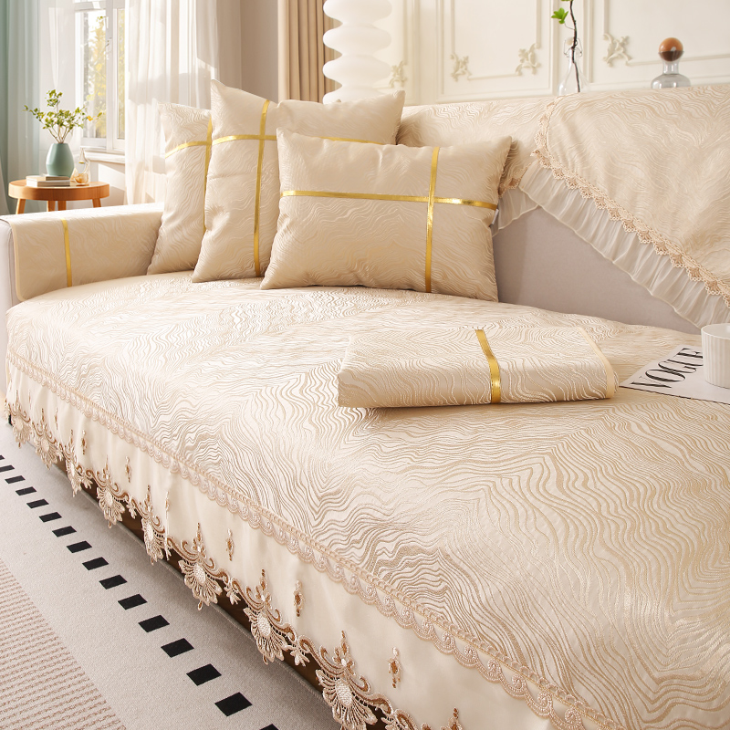 轻奢高级感雪尼尔防滑沙发坐垫