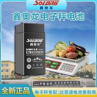 大容量电子秤电池通用4V4ah20hr台秤蓄电瓶商用称专用4伏6v4.5ah