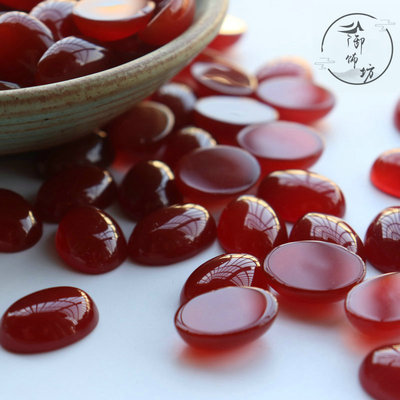 天然椭圆形红玛瑙戒面