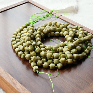 7MM天然牛油果绿阿拉善切面方糖散珠材料手工diy森系饰品水晶串珠