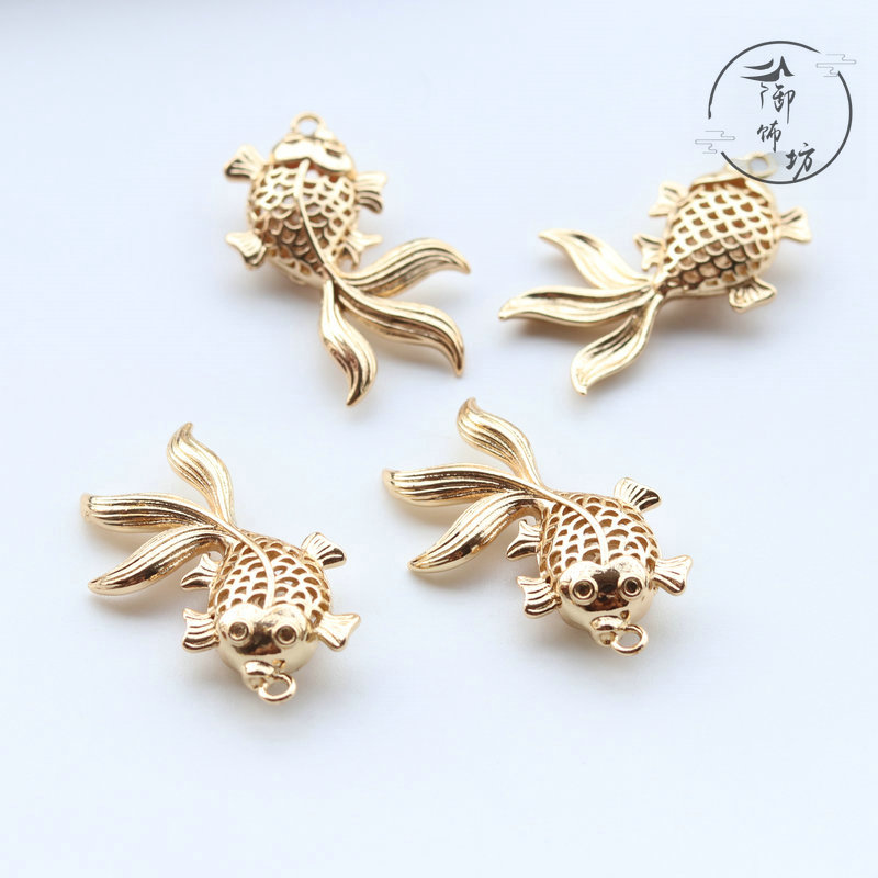 diy镂空复古金色汉服挂件发簪