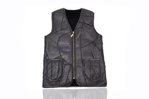 新款羊剪绒真皮保暖背心加厚马甲