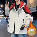 加绒加厚外套 百搭学生保暖2025新款 青少年棉衣男士 夹克港风潮时尚