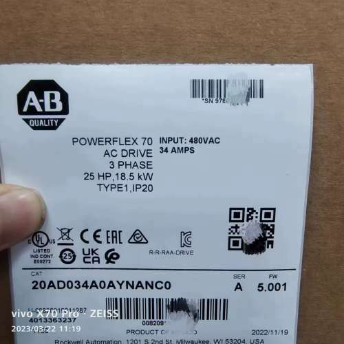全新AB罗克韦尔变频20ad034a0aynanc0  20ac037a0aynanc0议价