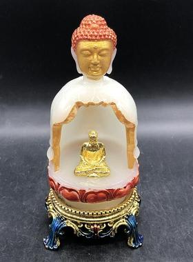 古玩杂项收藏仿古五彩罗汉摆件