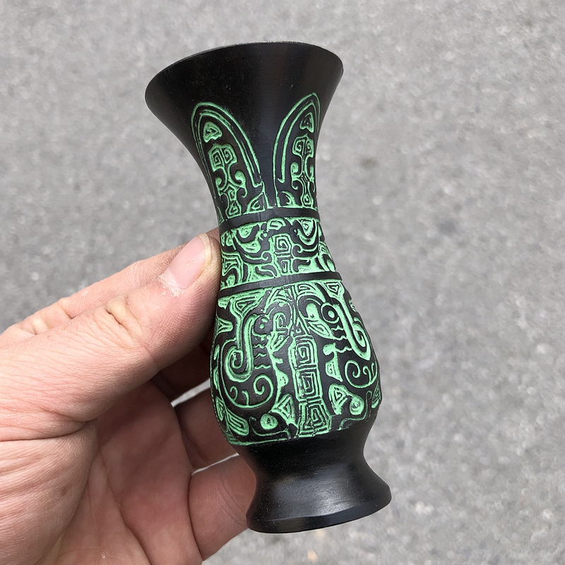 古玩杂项收藏仿古战国双龙花瓶单个价格特价包邮