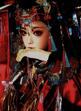 古风头饰傩戏发饰大祭司抹额汉服恐怖新娘灵动发冠明制中式全套