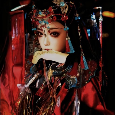 古风头饰傩戏发饰大祭司抹额汉服恐怖新娘灵动发冠明制中式全套