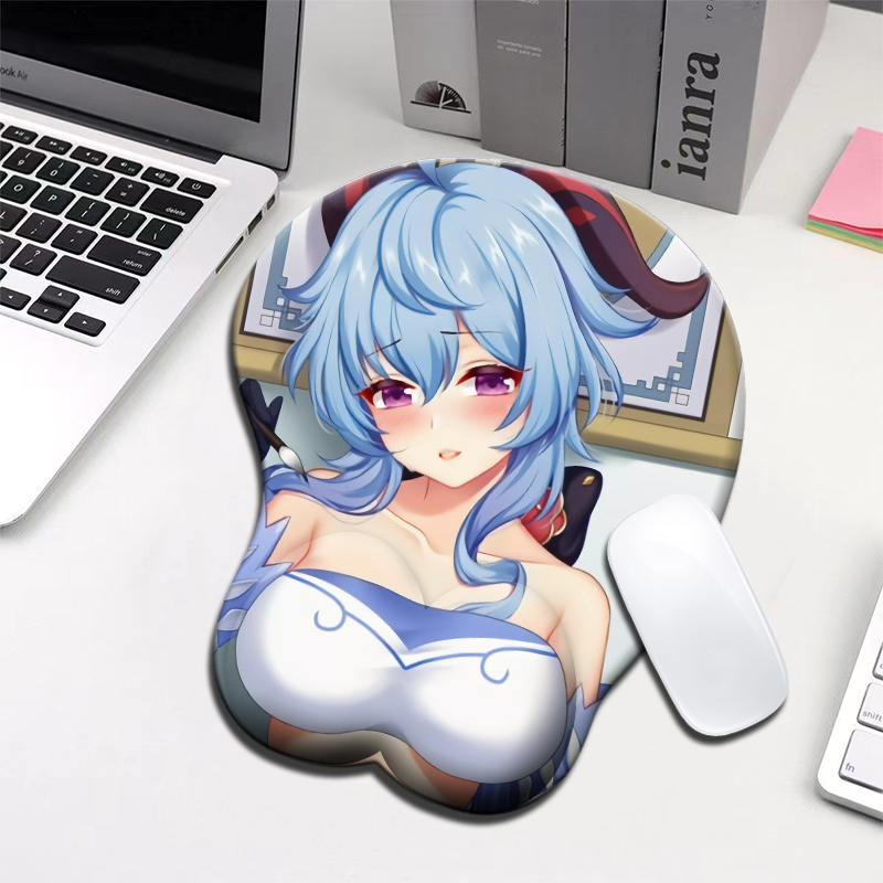 动漫原神3d立体鼠标护腕垫衣加热桌面电脑暖手关节炎桌垫冬季