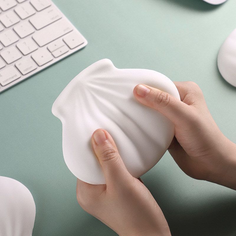 小熊堂贝壳硅胶护腕鼠标垫键盘手托腕托掌托护手腕垫子白色女可爱