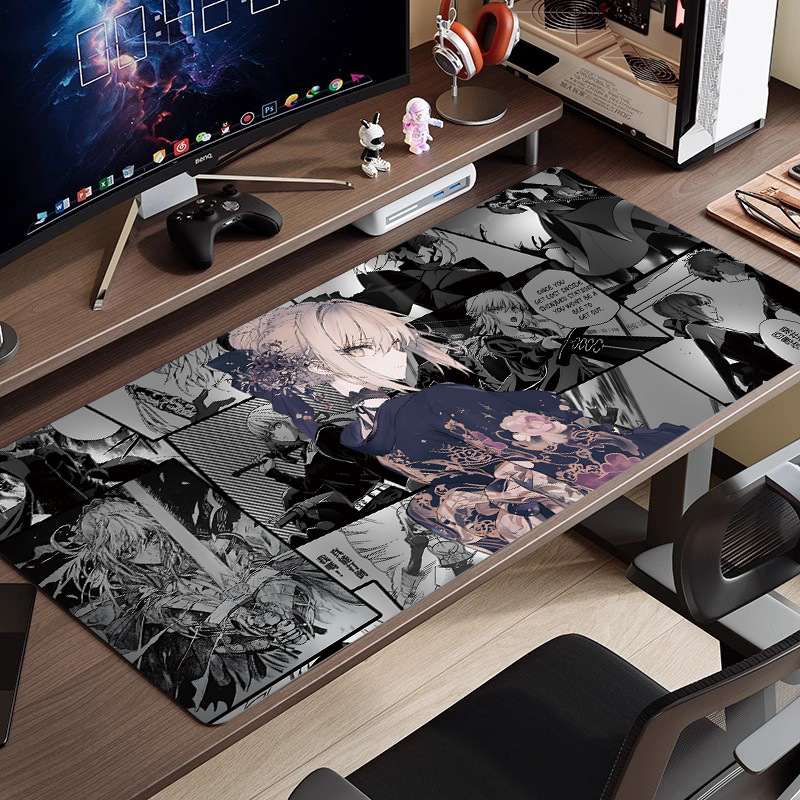 动漫电竞桌垫键盘游戏大型鼠标垫AOC索隆中号二次元泰银票3d